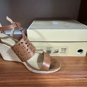Michael Kors Tan Wedge Sandals